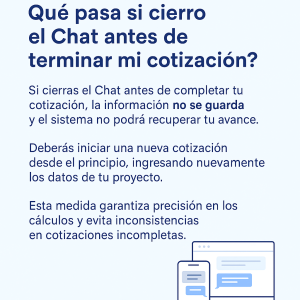 cerrar chat cotización