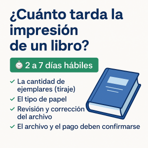 ¿Cuánto tarda la impresión de un libro?
