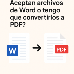 ¿Aceptan archivos de Word o tengo que convertirlos a PDF?