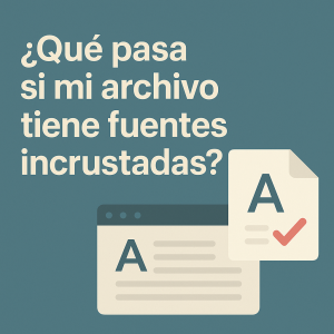 ¿Qué pasa si mi archivo tiene fuentes incrustadas al imprimir?
